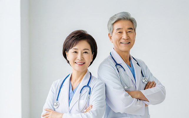 JPG 편집이미지 포즈 의학 협력 건강 병원 미소 치료 진료 의사 체험 편안함 상담 전문 의료성형뷰티 편집실사 AI인물포토 AI콘텐츠 컨셉 표정 의료진 감각 CG 파일형식 AI포토