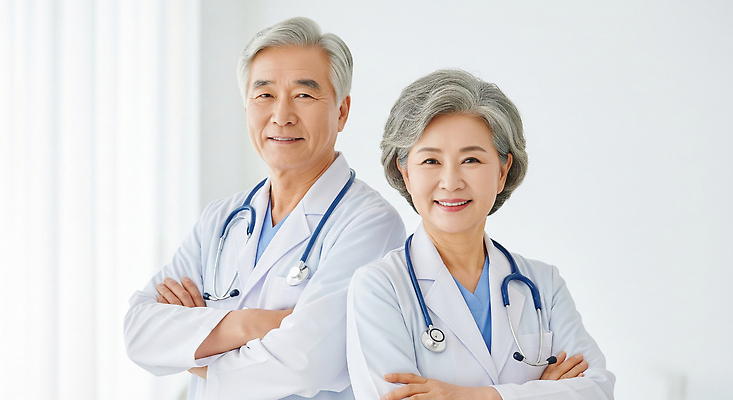 JPG 편집이미지 노년 의학 커뮤니케이션 건강 병원 미소 치료 믿음 환자 의사 동료 상담 전문 의료성형뷰티 편집실사 AI인물포토 AI콘텐츠 감정 관계 표정 성인 의료진 CG 파일형식 AI포토