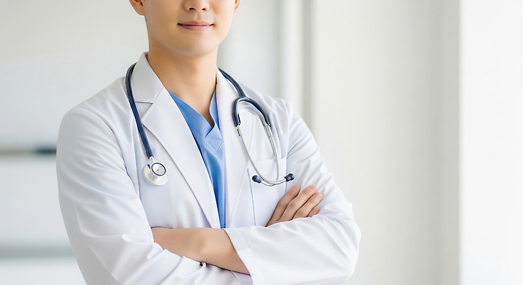 JPG 편집이미지 남자 의학 건강 병원 치료 진료 환자 의료진 의사 가운 진료실 의료성형뷰티 편집실사 AI인물포토 AI콘텐츠 직업 옷 사람 CG 파일형식 AI포토