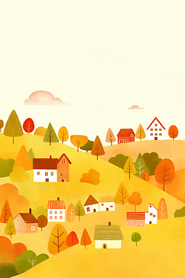 JPG 모양 나무 예술 일러스트 자연 하늘 주택 따뜻함 풍경 일상 평화 환경 금색 조화 뷰티풀 색채 국내일러스트 AI일러스트 AI콘텐츠 식물 컬러 컨셉 건물 라이프 생태계 파일형식