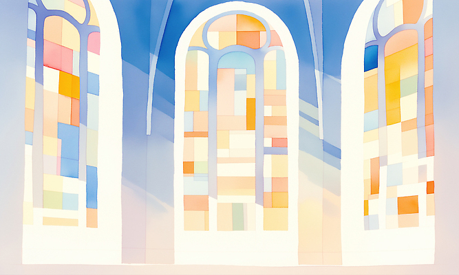 JPG 디자인 예술 백그라운드 일러스트 창문 조명 내부 빛 반사 평화 공간 투명 그림 조화 뷰티풀 색채 국내일러스트 AI일러스트 AI콘텐츠 컨셉 파일형식