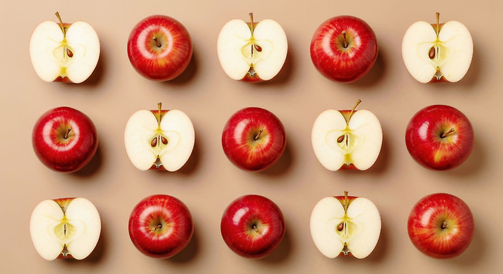 JPG 편집이미지 음식 컬러 과일 자연 디저트 건강 장식 농장 식사 신선 사과 배열 질감 편집실사 AI포토 AI콘텐츠 농업 CG 생태계 파일형식