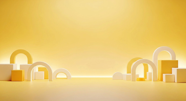 JPG 모양 편집이미지 디자인 백그라운드 추상 따뜻함 밝음 노란색 공간 구조물 모던 부드러움 기하학 창의성 세련 이미지편집 AI컴퓨터그래픽 AI콘텐츠 건축 컬러 무늬 감각 파일형식