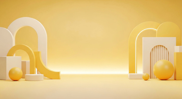 JPG 모양 편집이미지 디자인 예술 백그라운드 인테리어 조형물 노란색 공간 분위기 모던 그림 기하학 밝은색 세련 이미지편집 AI컴퓨터그래픽 AI콘텐츠 컬러 컨셉 무늬 미술 파일형식