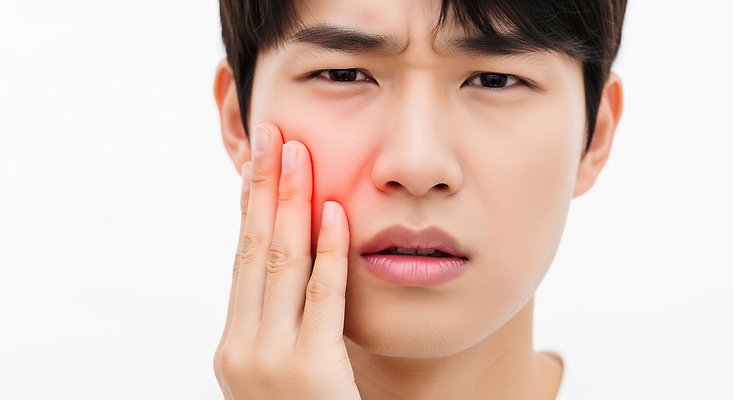 JPG 편집이미지 손 남자 표정 건강 치과 일상 치료 고통 볼 치아 증상 의료성형뷰티 불편함 편집실사 AI인물포토 AI콘텐츠 감정 의학 병원 사람 라이프 신체부위 소화기관 감각 CG 파일형식 AI포토