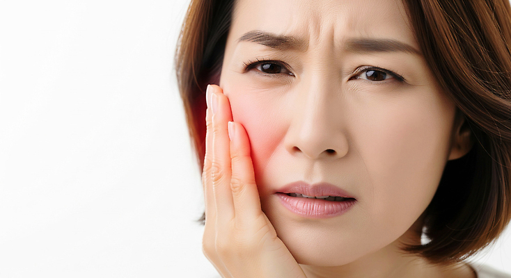 JPG 편집이미지 손 여자 얼굴 건강 병원 치료 진료 고통 의사 응급 볼 치통 의료성형뷰티 불편함 편집실사 AI인물포토 AI콘텐츠 감정 의학 사람 신체부위 의료진 긴급 감각 질병 CG 파일형식 AI포토