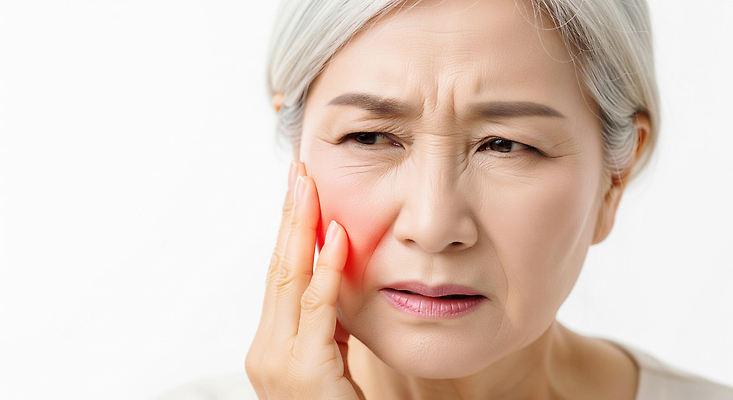 JPG 편집이미지 손 노년 얼굴 건강 치과 미소 치료 진료 고통 의사 예방 방치 증상 치통 의료성형뷰티 불편함 편집실사 AI인물포토 AI콘텐츠 감정 의학 표정 병원 성인 신체부위 의료진 감각 질병 CG 파일형식 AI포토