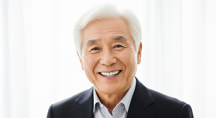 JPG 편집이미지 옷 노년 남자 행복 포즈 표정 미소 웃음 정장 카메라 믿음 열정 성격 의료성형뷰티 편집실사 감정 사람 성인 전자제품 CG 파일형식