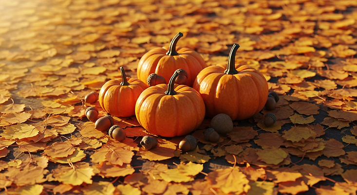 JPG 편집이미지 계절 컬러 단풍 잎 자연 호박 거리 풍경 장식 농작물 주황색 수확 가을 호두 감성 편집실사 AI포토 AI콘텐츠 식물 컨셉 농업 채소 견과류 CG 생태계 파일형식