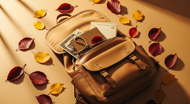 JPG 편집이미지 백그라운드 잎 가방 배낭 자연 빨간색 햇빛 갈색 노란색 공책 공간 가을 추억 편지 오브젝트 감성 편집실사 AI포토 AI콘텐츠 식물 잡화 계절 컬러 컨셉 문구용품 태양 CG 생태계 파일형식