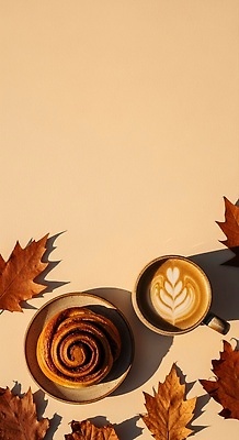 JPG 편집이미지 커피 음료 음식 단풍 낙엽 탁자 아침 디저트 따뜻함 요리 카페 가을 제빵 라떼아트 시나몬롤 편집실사 AI포토 AI콘텐츠 주간 계절 가구 잎 제과제빵 상점 CG 그림 라떼 시나몬 파일형식