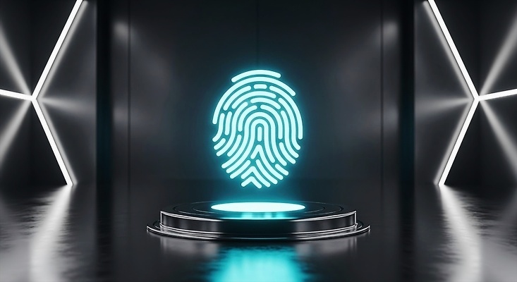 JPG 편집이미지 상징 백그라운드 기술 그래픽 디지털 자료 공간 중앙 모던 보안 시스템 혁명 지문 이미지편집 AI컴퓨터그래픽 AI콘텐츠 컨셉 안전 파일형식