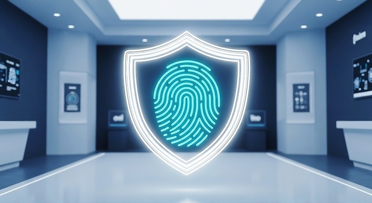 JPG 편집이미지 상징 과학 기술 안전 자료 보호 방패 혁명 개인정보 정보보호 지문 이미지편집 AI컴퓨터그래픽 AI콘텐츠 컨셉 정보 파일형식