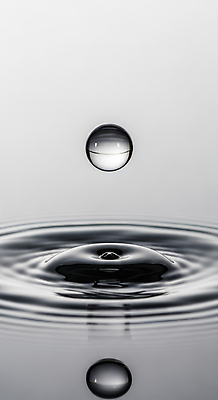 JPG 편집이미지 모션 자연 흑백 실험 물 반사 고요 흰색 물방울 원형 수면 뷰티풀 이미지편집 AI컴퓨터그래픽 AI콘텐츠 자연요소 도형 컬러 촬영기법 생태계 파일형식