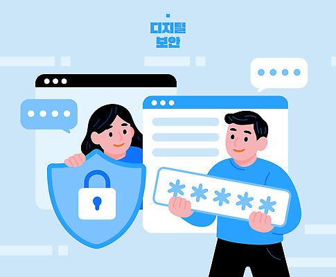 여자 남자 일러스트 협력 기술 안전 컴퓨터 스크린 자료 정보 암호 보호 예방 잠금 클라우드서비스 해킹 개인정보 소프트웨어 국내일러스트 AI파일 컨셉 사람 전자제품 서비스 보안 파일형식 벡터