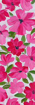 JPG 식물 문양 꽃 예술 분홍색 컬러 백그라운드 일러스트 자연 페인팅 장식 표현 그림 캔버스 화사함 조화 뷰티풀 창의력 국내일러스트 AI일러스트 AI콘텐츠 컨셉 생태계 파일형식