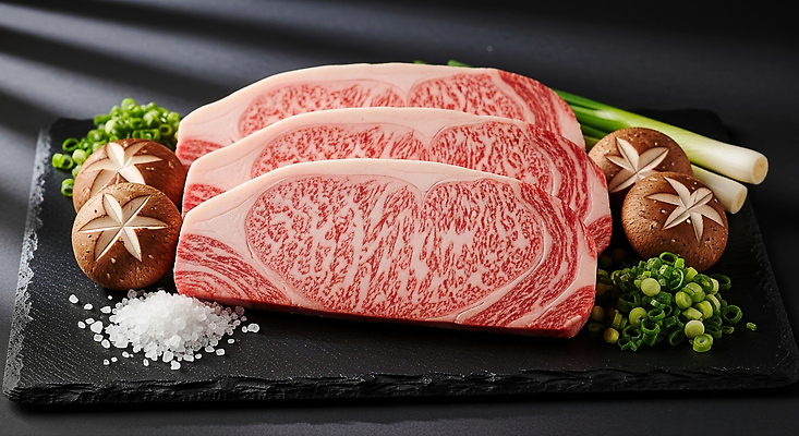 JPG 편집이미지 음식 채소 양파 육류 요리 식사 버섯 고급 배열 한우 파 마블링 편집실사 AI포토 AI콘텐츠 컨셉 식재료 소고기 CG 파일형식