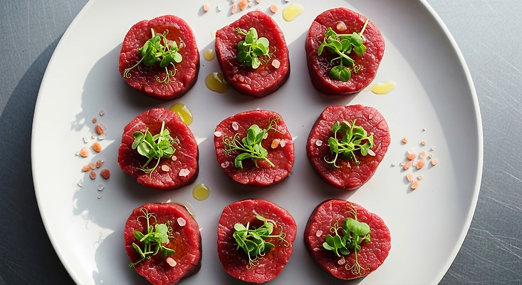 JPG 편집이미지 음식 디저트 육류 요리 식사 상차림 허브 프레젠테이션 편집실사 AI포토 AI콘텐츠 식물 식재료 CG 파일형식