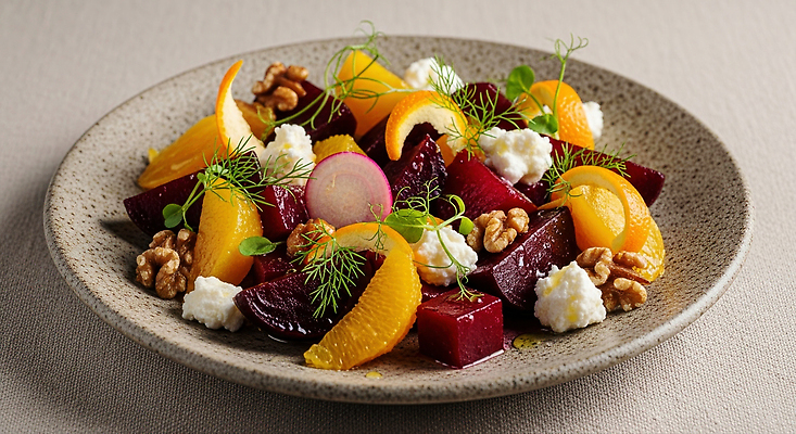 JPG 편집이미지 컬러 과일 호박 디저트 치즈 요리 식사 샐러드 신선 호두 레시피 건강식 비트 플레이팅 편집실사 AI포토 AI콘텐츠 음식 채소 유제품 견과류 상차림 CG 파일형식