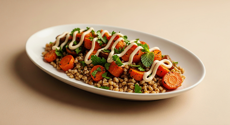 JPG 편집이미지 채소 식탁 요리 식사 당근 샐러드 소스 민트 고구마 건강식 색감 식사준비 플레이팅 편집실사 AI포토 AI콘텐츠 음식 탁자 뿌리채소 양념 상차림 허브 CG 준비 파일형식