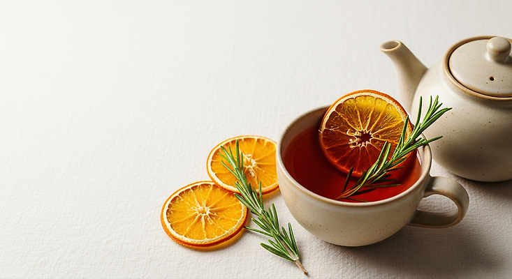 JPG 편집이미지 여유 음료 자연 주전자 건강 카페 편안함 찻잔 찻주전자 허브 슬라이스 로즈메리 편집실사 AI포토 AI콘텐츠 식물 감정 주방용품 잔 상점 감각 CG 생태계 파일형식