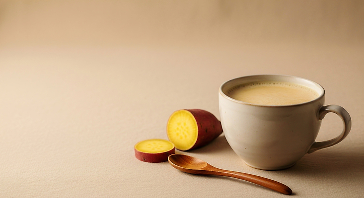 JPG 편집이미지 커피 음료 겨울 티타임 디저트 컵 숟가락 분위기 편안함 고구마 쉬는시간 따뜻한음료 홈카페 편집실사 AI포토 AI콘텐츠 식기 계절 음식 컨셉 휴식 뿌리채소 수저 카페 감각 CG 파일형식