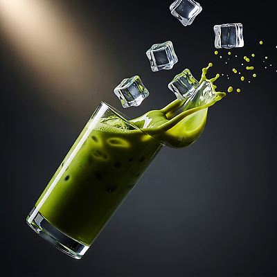 JPG 편집이미지 음료 과일 잔 건강 공중 초록색 여름 얼음 신선 상쾌 비타민 말차 스무디 그린스무디 편집실사 AI포토 AI콘텐츠 자연요소 식기 계절 감정 컬러 차_음료 CG 영양소 파일형식