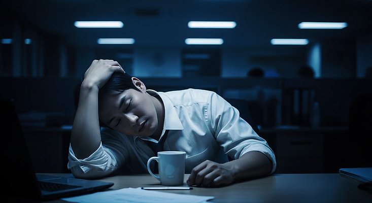 JPG 편집이미지 남자 커피 휴식 조명 피곤 사무실 업무 작업 사무 직장인 집중 일과 만성피로 의료성형뷰티 편집실사 AI인물포토 AI콘텐츠 직업 음료 컨셉 비즈니스 사람 CG 파일형식 AI포토