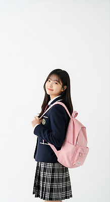 JPG 편집이미지 학생 교육 교복 백그라운드 학교 청소년 소녀 캐주얼 학습 청춘 매력적 흰색 단순화된 의료성형뷰티 편집실사 AI인물포토 AI콘텐츠 옷 여자 어린이 컬러 컨셉 사람 CG 파일형식 AI포토