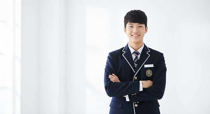 JPG 편집이미지 학생 교육 유니폼 교실 학교 청소년 미소 상반신 친구 학습 팔짱 자신감 의료성형뷰티 편집실사 AI인물포토 AI콘텐츠 옷 감정 관계 모션 표정 사람 CG 파일형식 AI포토