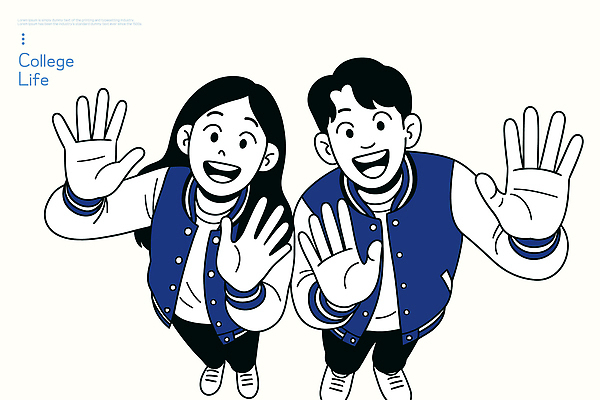 행복 일러스트 모션 청소년 협력 웃음 친구 청춘 카메라 캠퍼스라이프 우정 인사 즐거움 대학교 소통 손흔들기 국내일러스트 AI파일 라이프스타일 감정 컨셉 학교 관계 표정 사람 전자제품 예절 파일형식 벡터