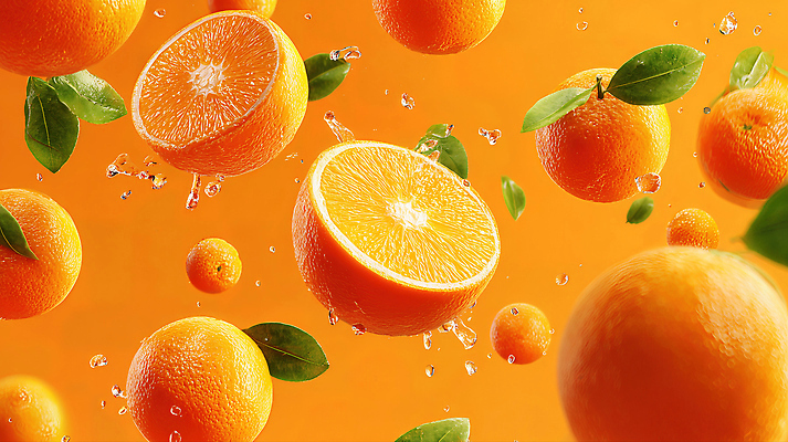 JPG 편집이미지 과일 자연 건강 여름 주황색 주스 물방울 신선 달콤 떨어짐 장면 상큼 비타민 이미지편집 AI컴퓨터그래픽 AI콘텐츠 계절 음료 컬러 컨셉 맛 생태계 영양소 파일형식