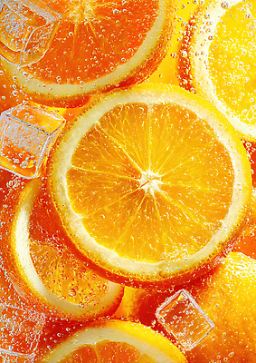 JPG 편집이미지 음료 컬러 조각 과일 여름 얼음 신선 시원함 자르기 상큼 천연 버블 이미지편집 AI컴퓨터그래픽 AI콘텐츠 자연요소 계절 모션 파일형식