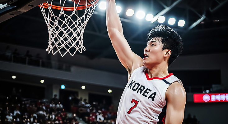 JPG 편집이미지 남자 스포츠 응원 운동선수 한국 농구 경기 운동 경쟁 군중 체육관 열정 스포트라이트 덩크슛 의료성형뷰티 편집실사 AI인물포토 AI콘텐츠 감정 아시아 컨셉 건강 사람 구기 CG 파일형식 AI포토