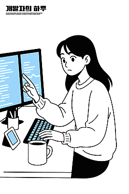 여자 커피 일러스트 기술 실험 컴퓨터 사무실 스크린 자료 도구 작업 엔지니어 코드 집중 책상 소프트웨어 프로그래머 프로그래밍 프로그램 국내일러스트 AI파일 직업 음료 가구 컨셉 비즈니스 사람 전자제품 기술자 개발 파일형식 벡터