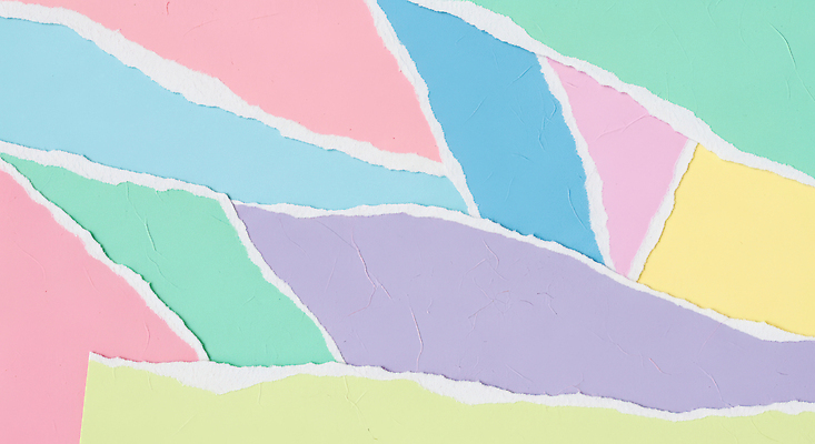 JPG 모양 편집이미지 디자인 종이 예술 컬러 조각 백그라운드 매력적 배열 부드러움 파스텔 조화 창의성 편집실사 AI컴퓨터그래픽 AI콘텐츠 컨셉 학용품 감각 CG 파일형식