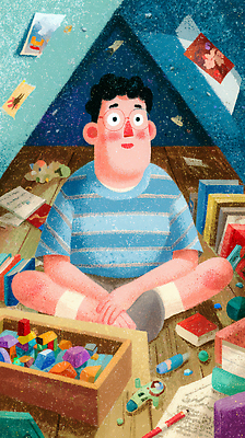 JPG 감정 어린이 컬러 생각 일러스트 모션 상상 놀이 소년 책 세계 장난감 방 자유 지저분함 편안함 즐거움 그림 친환경 창의성 국내일러스트 AI일러스트 AI콘텐츠 남자 컨셉 사람 환경 감각 파일형식