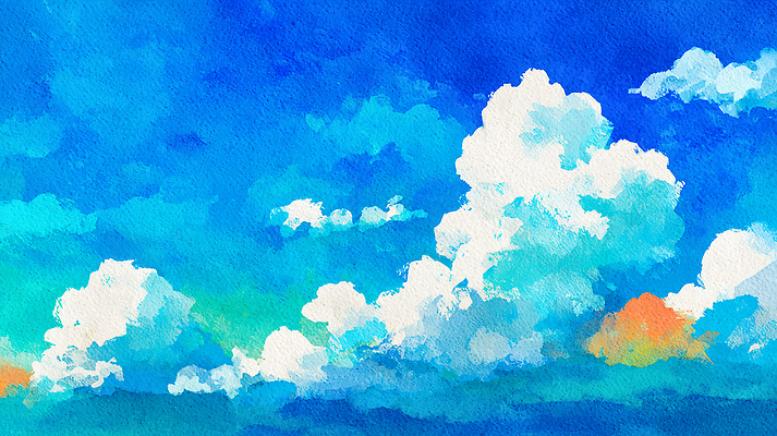 JPG 예술 컬러 일러스트 자연 하늘 바람 수채화 풍경 여름 파란색 평화 일출 맑음 일몰 조화 뷰티풀 풍경화 차분 국내일러스트 AI일러스트 AI콘텐츠 자연요소 계절 컨셉 날씨 노을 그림 생태계 파일형식