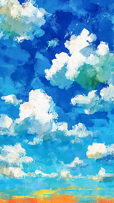 JPG 컬러 일러스트 자연 하늘 아침 바람 날씨 수채화 풍경 일상 여름 파란색 햇빛 평화 맑음 흰색 땅 그림 지평선 오후 국내일러스트 AI일러스트 AI콘텐츠 주간 자연요소 계절 컨셉 라이프 태양 생태계 파일형식