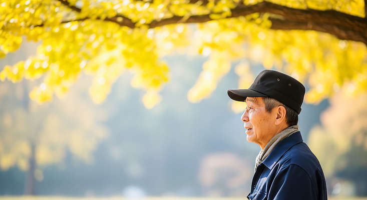 JPG 나무 편집이미지 공원 노년 자연 웃음 풍경 일상 햇빛 태양 고요 산책 가을 편안함 오후 의료성형뷰티 편집실사 AI인물포토 AI콘텐츠 자연요소 식물 계절 공공시설 휴식 표정 성인 라이프 감각 CG 생태계 파일형식 AI포토