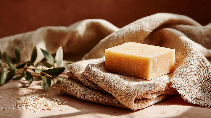 JPG 식물 편집이미지 디자인 잎 탁자 아침 곡류 오브젝트 친환경 정리 비누 편집실사 AI포토 AI콘텐츠 주간 가구 위생용품 환경 CG 파일형식