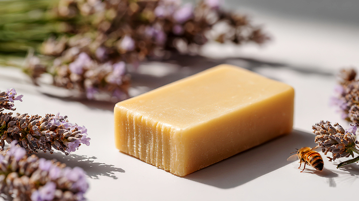 JPG 편집이미지 꽃 컬러 재료 자연 아침 건강 햇빛 뷰티 꿀벌 유기농 향기 비누 조화 라벤더 편집실사 AI포토 AI콘텐츠 주간 식물 웰빙 위생용품 태양 벌_곤충 허브 CG 생태계 냄새 파일형식