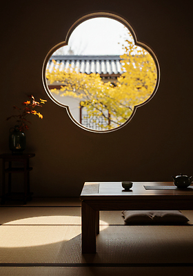 JPG 편집이미지 전통 여유 창문 자연 탁자 밝음 풍경 평화 정원 방 대나무 그림 은행나무 편집실사 AI포토 AI콘텐츠 나무 감정 가구 컨셉 CG 생태계 파일형식