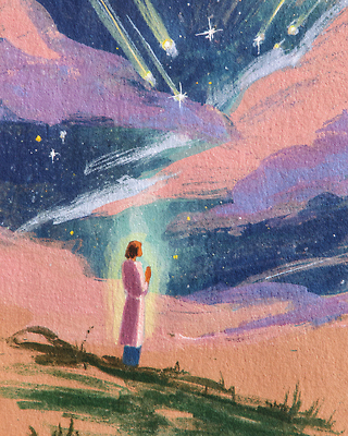 JPG 별 여유 컬러 야경 일러스트 자연 밤하늘 하늘 이야기 사람 평화 우주 감상 꿈 도전 유성 뷰티풀 삭막함 순간 국내일러스트 AI일러스트 AI콘텐츠 자연요소 감정 컨셉 야간 생태계 파일형식 풍경_경치