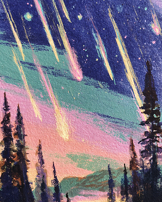 JPG 별 컬러 일러스트 자연현상 자연 밤하늘 하늘 풍경 여름 우주 고요 꿈 관찰 화려 숲 유성 천문학 뷰티풀 스카이 차분 국내일러스트 AI일러스트 AI콘텐츠 자연요소 계절 교육 컨셉 모션 야간 생태계 파일형식