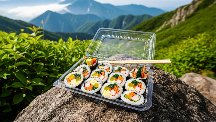 JPG 편집이미지 여유 음식 재료 자연 산 풍경 야외 식사 초밥 신선 도시 편안함 일본음식 편집실사 AI포토 AI콘텐츠 감정 감각 CG 생태계 파일형식