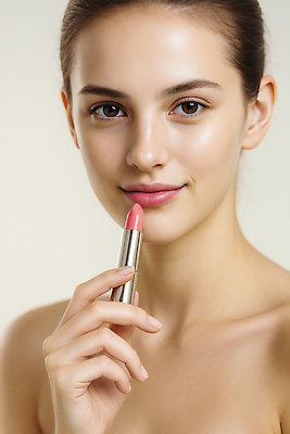 JPG 편집이미지 분홍색 화장 뷰티 화장품 촉촉함 립스틱 셀프카메라 피부 뷰티풀 의료성형뷰티 피부톤 편집실사 AI인물포토 AI콘텐츠 컬러 신체부위 사진촬영 젖음 CG 파일형식 AI포토