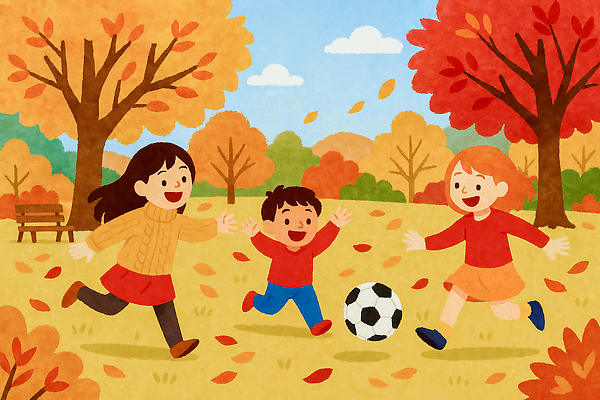 JPG 공원 행복 어린이 단풍 일러스트 모션 자연 놀이 웃음 풍경 친구 부모 운동 소풍 축구 운동장 즐거움 국내일러스트 AI일러스트 AI콘텐츠 공공시설 감정 잎 스포츠시설 가족 관계 표정 건강 사람 야외활동 구기 공간 생태계 파일형식