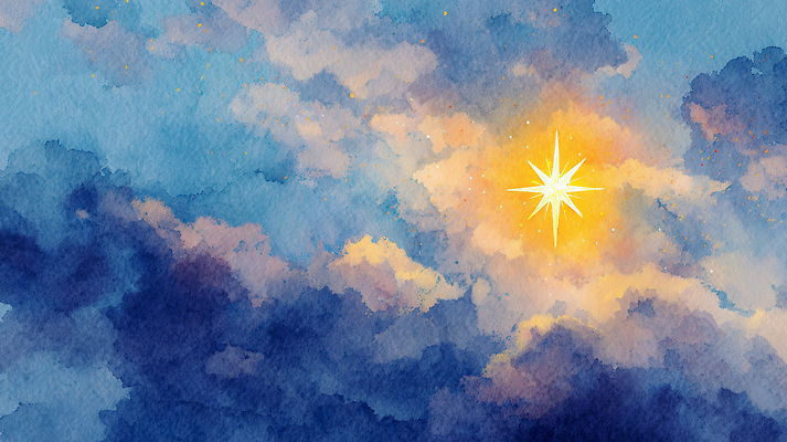 JPG 별 컬러 일러스트 자연 하늘 아침 수채화 풍경 빛 햇빛 평화 일출 맑음 일몰 저녁 조화 뷰티풀 국내일러스트 AI일러스트 AI콘텐츠 주간 자연요소 컨셉 날씨 태양 노을 야간 생태계 파일형식