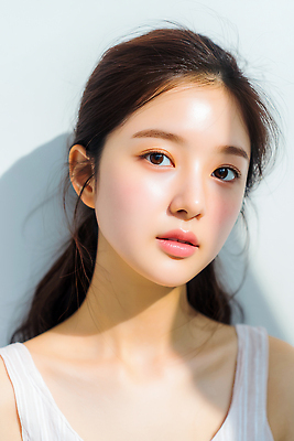 JPG 편집이미지 여자 아침 밝음 미소 청춘 머리 촬영 찡그림 편안함 피부 청순 의료성형뷰티 스타일 편집실사 AI인물포토 AI콘텐츠 주간 컨셉 표정 사람 신체부위 감각 CG 파일형식 AI포토